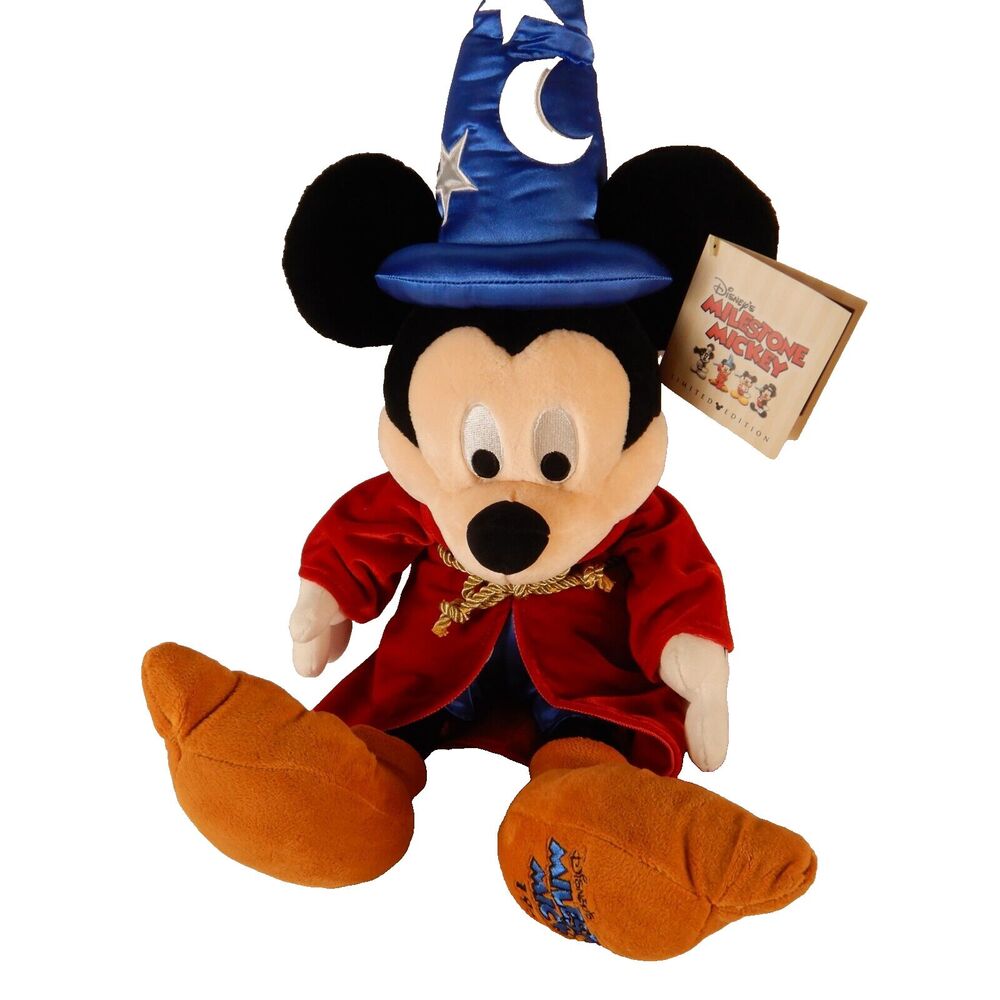 Mickey Mouse Milestone Mickey 1940 Sorcerer Mickey Plush Disney 21" Fantasia